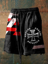 Herren Deutschem Eisernen Kreuz bedruck Shorts zartstils